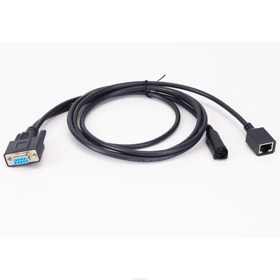 Les câbles flexibles D SUB DB9 pin féminin à RJ45 et 3 pins DIN Jack câble d'extension blindé