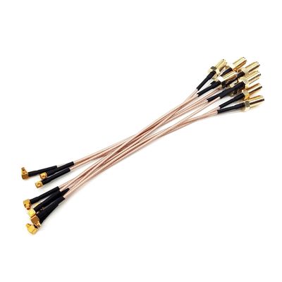 Cable coaxiale RF à angle droit SMA à MMCX Cable coaxiale RF féminin RG178 IPEX