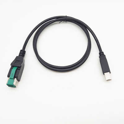 24V à USB-B, prise mâle et porteuse, alimenté par câble USB 12V 24V