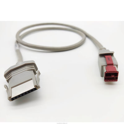 24V câble USB alimenté 24V à 1X8P câble d'imprimante gris 12V